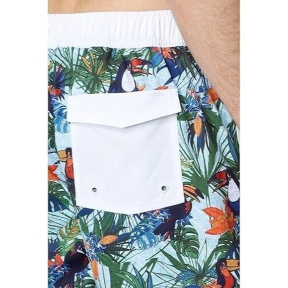 Johnnie-O Aventura Lined Swim Trunks Mens Size XXL 2XL Tropical Floral Toucan - Picture 3 of 15